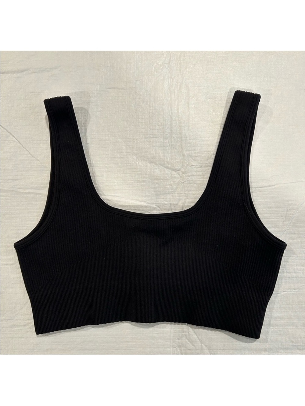 PacSun Black Ribbed Scoop Neck Bra